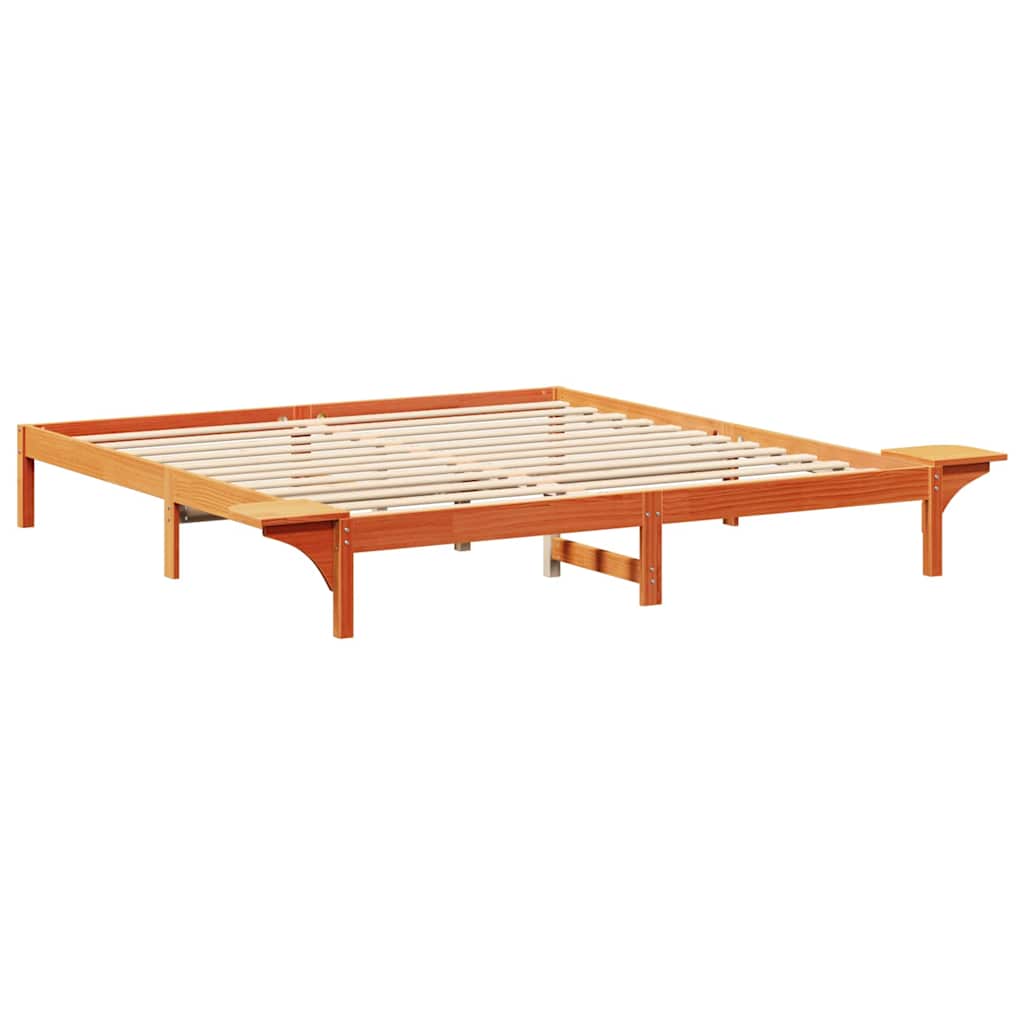 Krevetna konstrukcija Vosak smeđa 200 x 200 cm