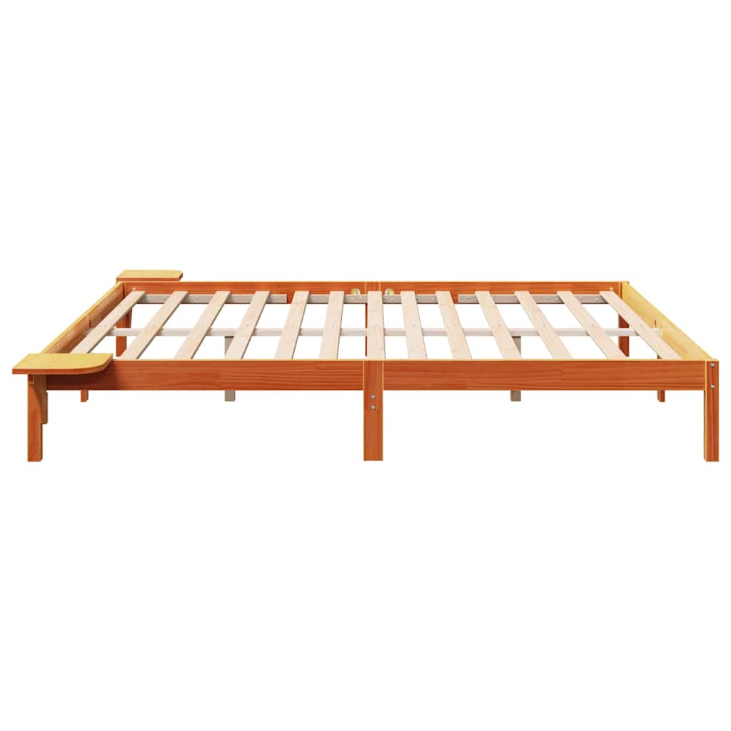 Krevetna konstrukcija Vosak smeđa 200 x 200 cm