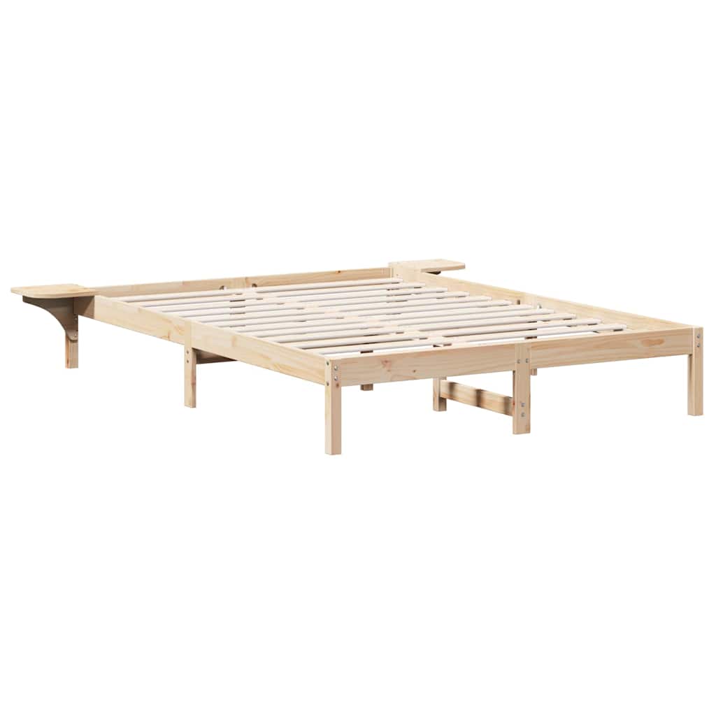 Krevetna konstrukcija Prirodna 160 x 200 cm Čvrsto borovo drvo
