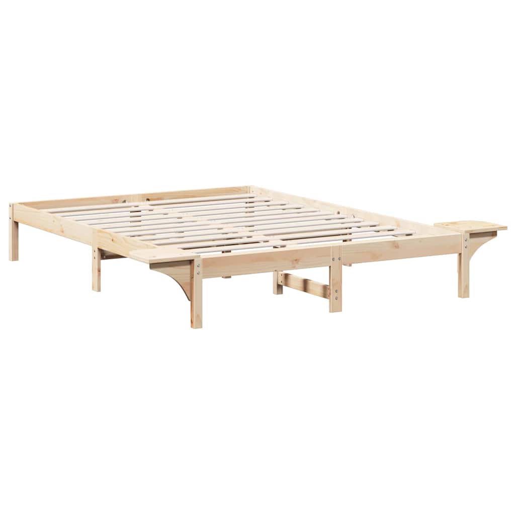 Krevetna konstrukcija Prirodna 160 x 200 cm Čvrsto borovo drvo