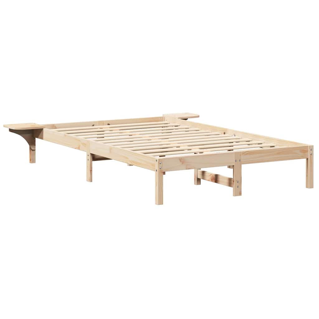 Krevetna konstrukcija Prirodna 140 x 190 cm Čvrsto borovo drvo
