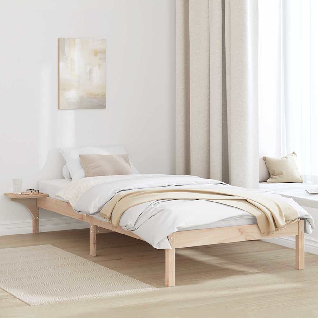 Krevetna konstrukcija Prirodna 100 x 200 cm Čvrsto borovo drvo