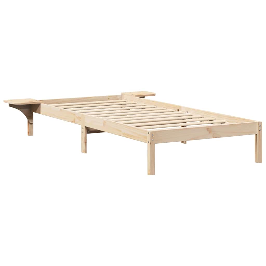 Krevetna konstrukcija Prirodna 100 x 200 cm Čvrsto borovo drvo