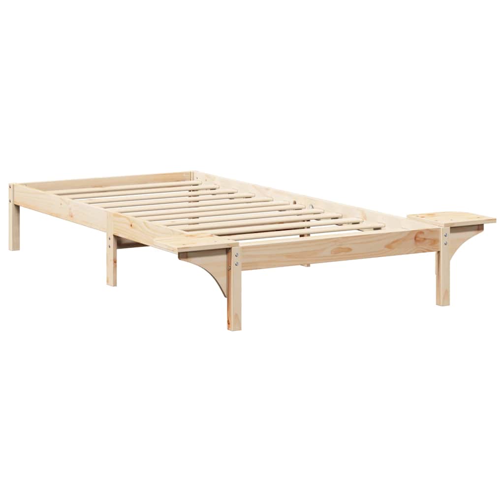 Krevetna konstrukcija Prirodna 100 x 200 cm Čvrsto borovo drvo