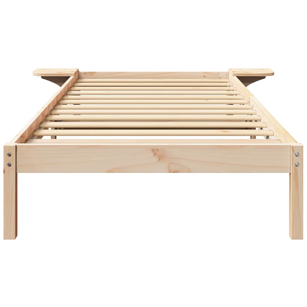 Krevetna konstrukcija Prirodna 100 x 200 cm Čvrsto borovo drvo