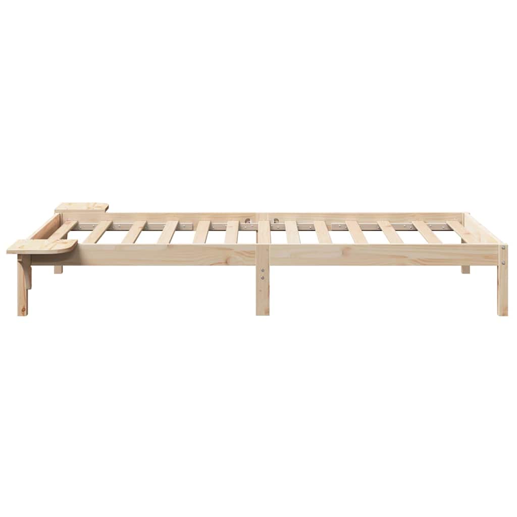 Krevetna konstrukcija Prirodna 100 x 200 cm Čvrsto borovo drvo