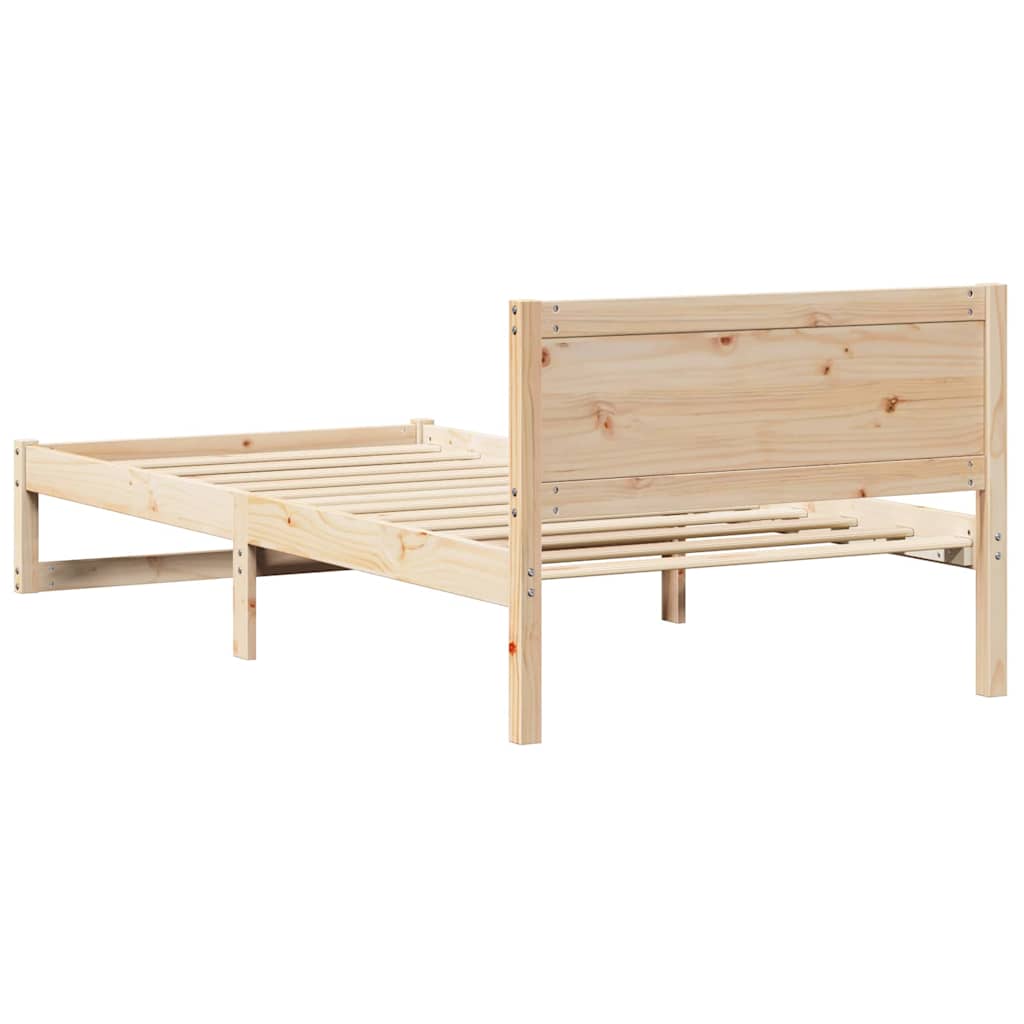 Krevetna konstrukcija Prirodna 100 x 200 cm Čvrsto borovo drvo