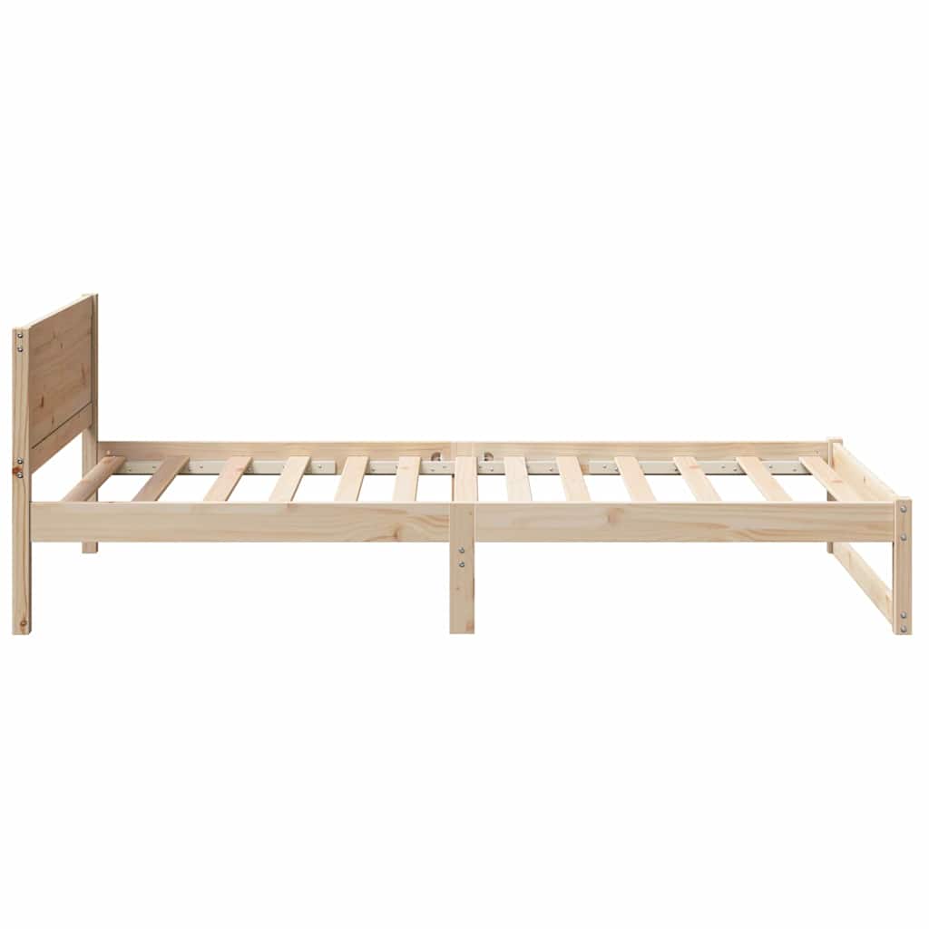 Krevetna konstrukcija Prirodna 100 x 200 cm Čvrsto borovo drvo