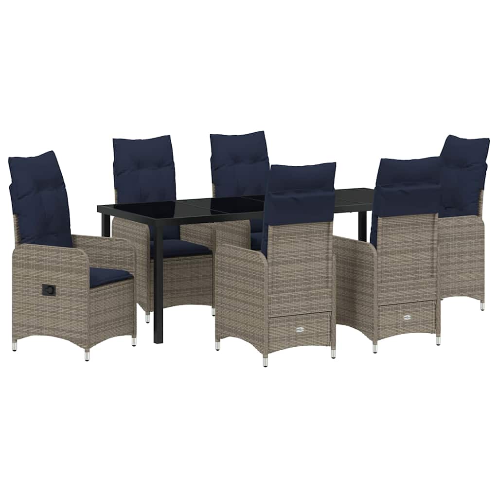 Vrtni set za objed 7 pcs Crna poliratan