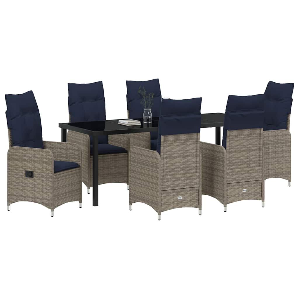 Vrtni set za objed 7 pcs Crna poliratan