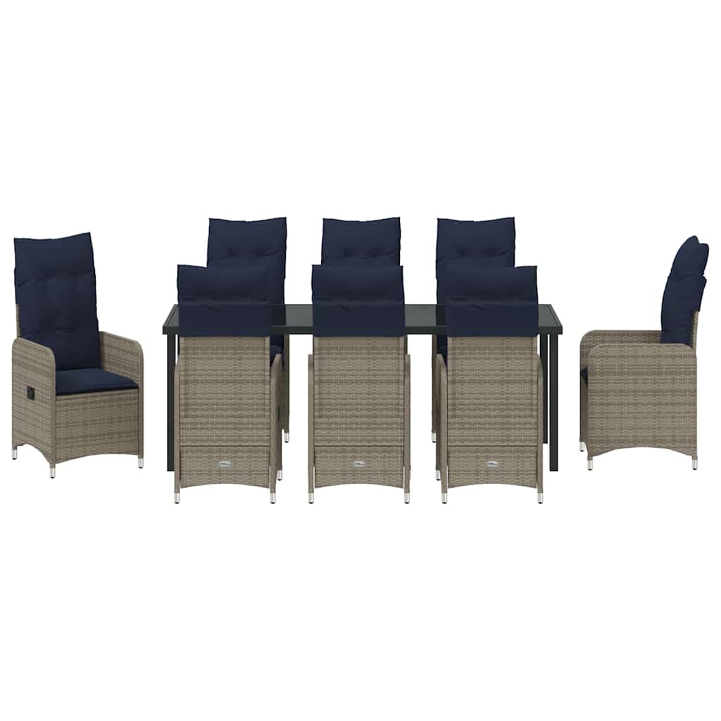 Vrtni set za objed 9 pcs Crna poliratan