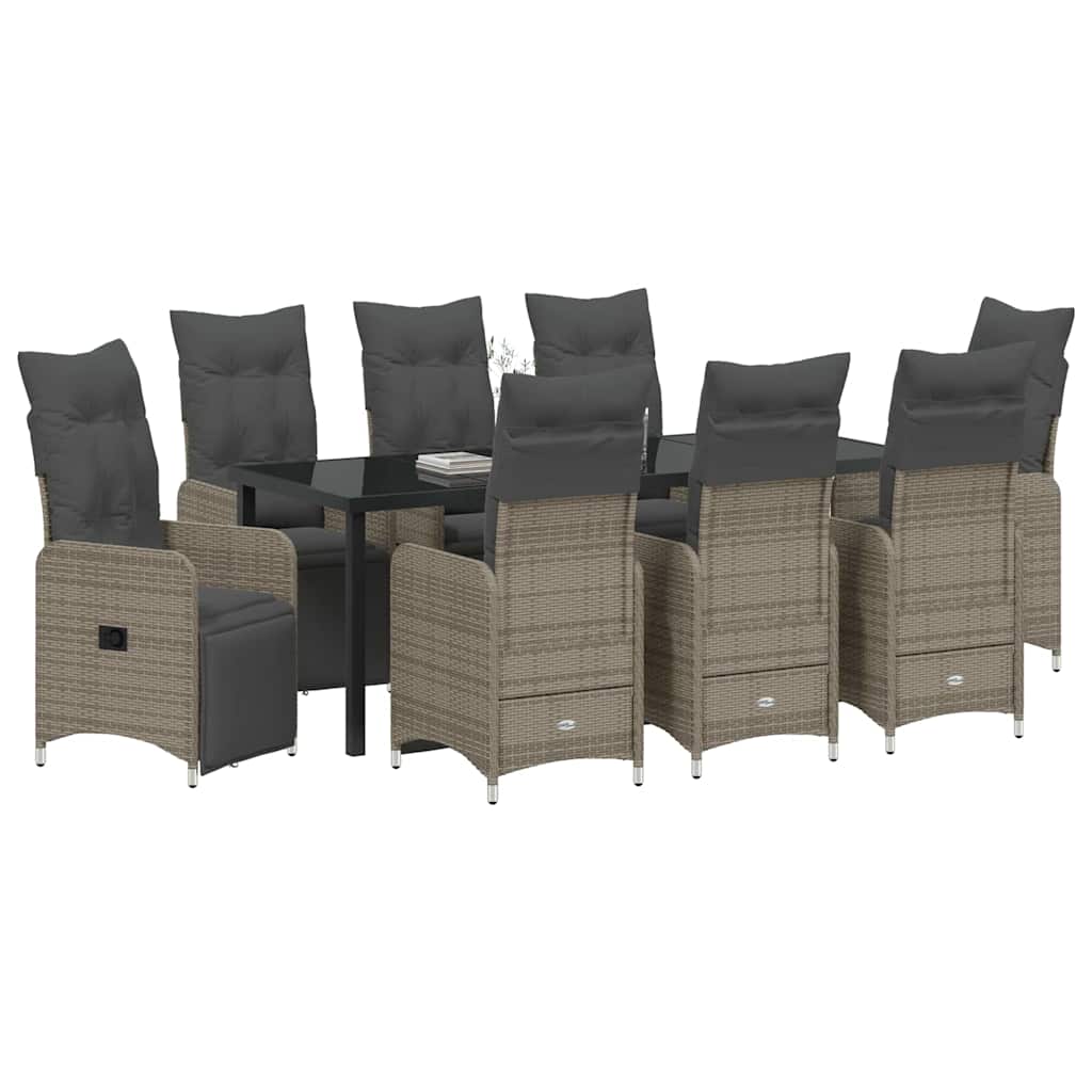 Vrtni set za objed 9 pcs Bež poliratan