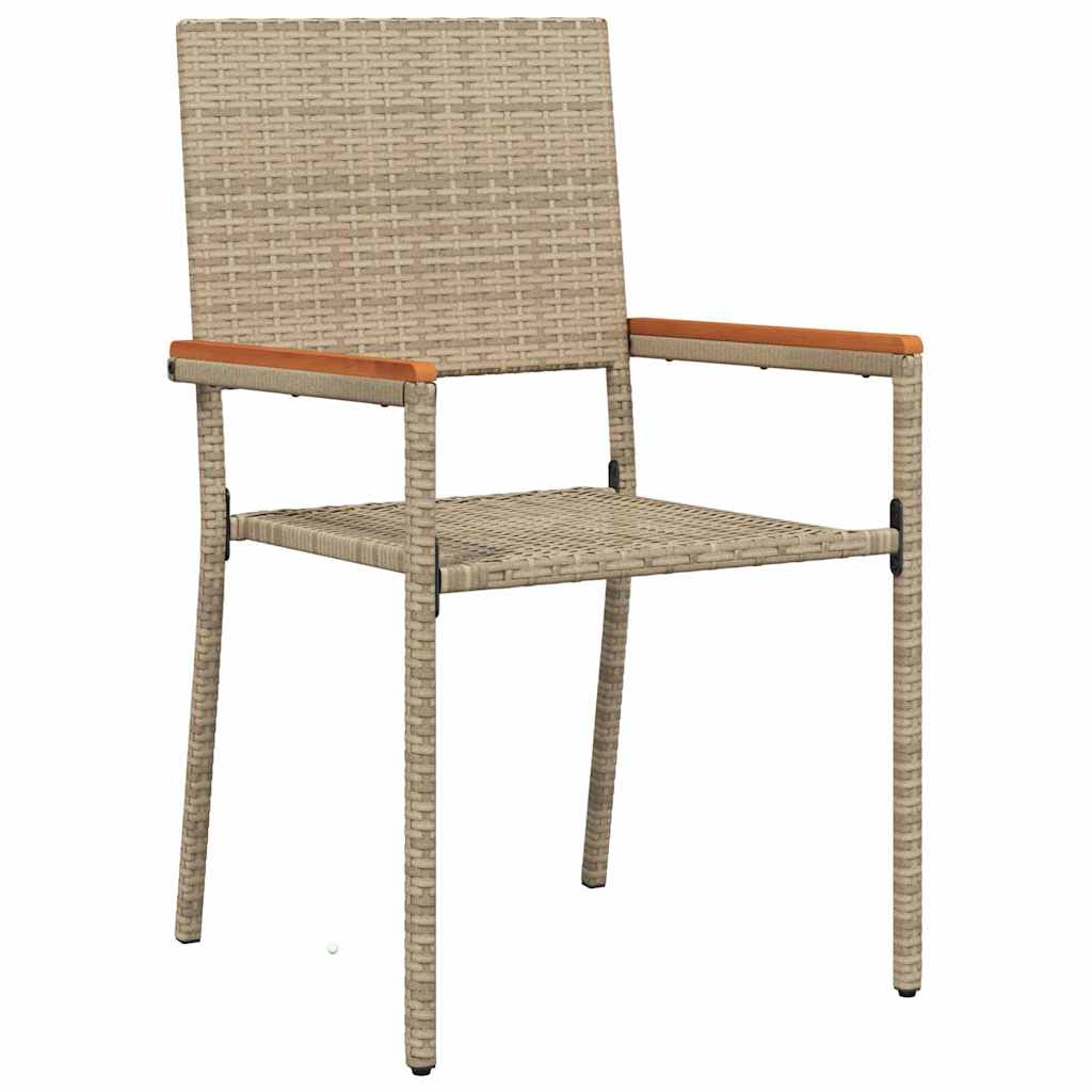 Vrtni set za objed s jastukom 5 pcs Bež poliratan