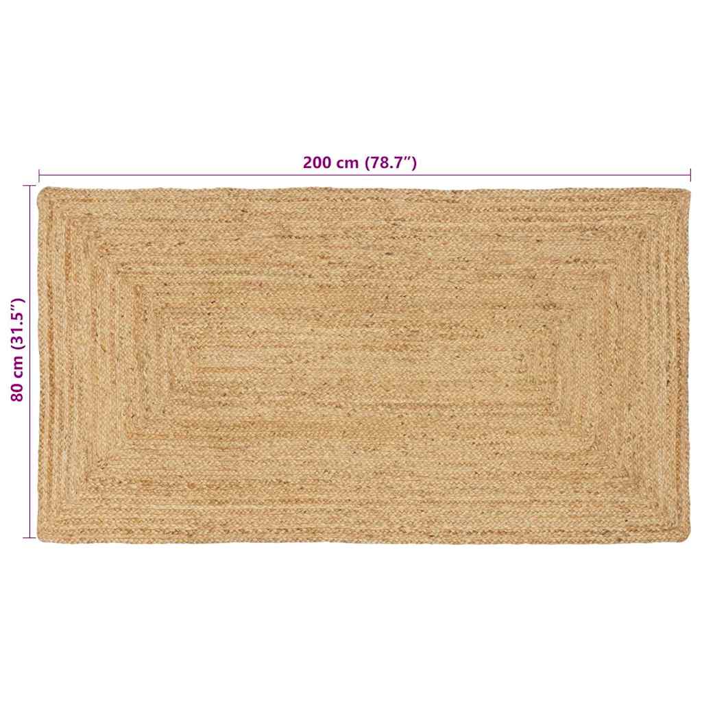 Tepisi za područja Prirodna 80 x 200 cm Juta