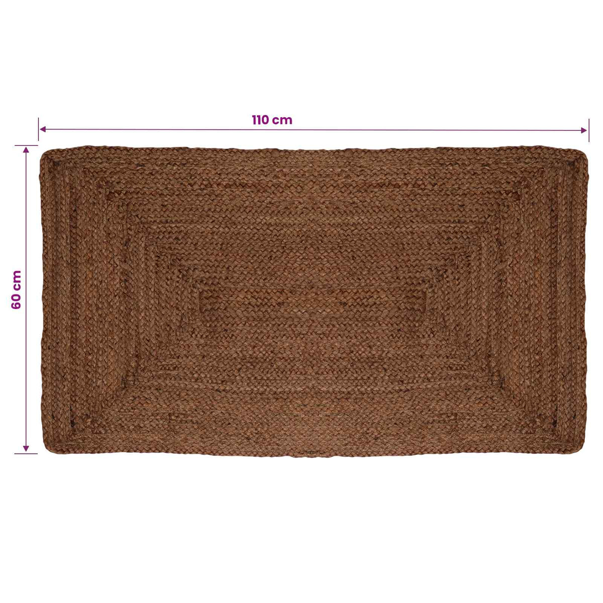 Tepih za područje Siva 60 x 110 cm Juta