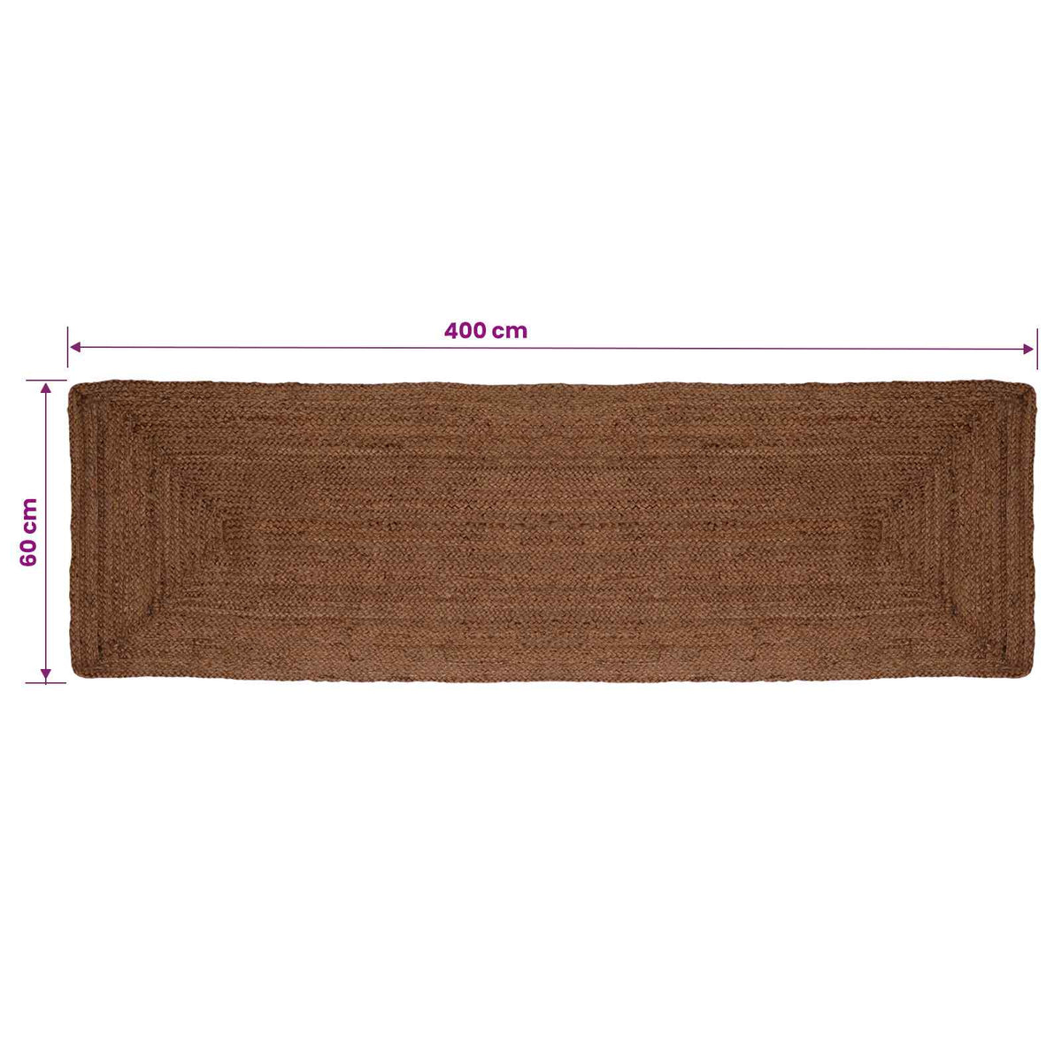 Tepih za područje Siva 60 x 400 cm Juta
