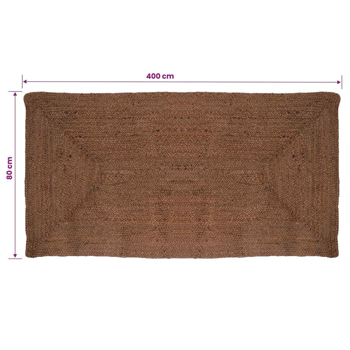 Tepih za područje Siva 80 x 400 cm Juta
