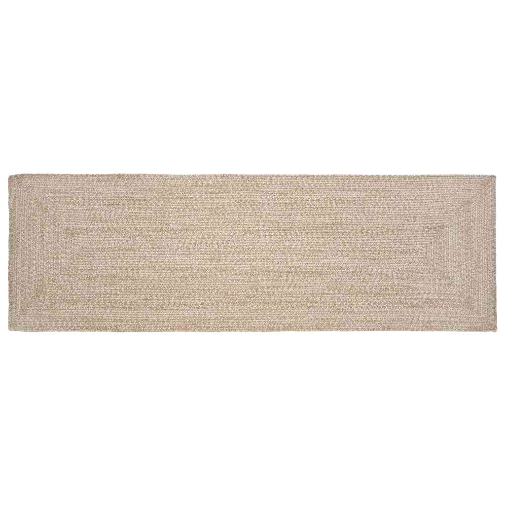 Tepisi za područja Prirodna i bijela 80 x 200 cm Juta