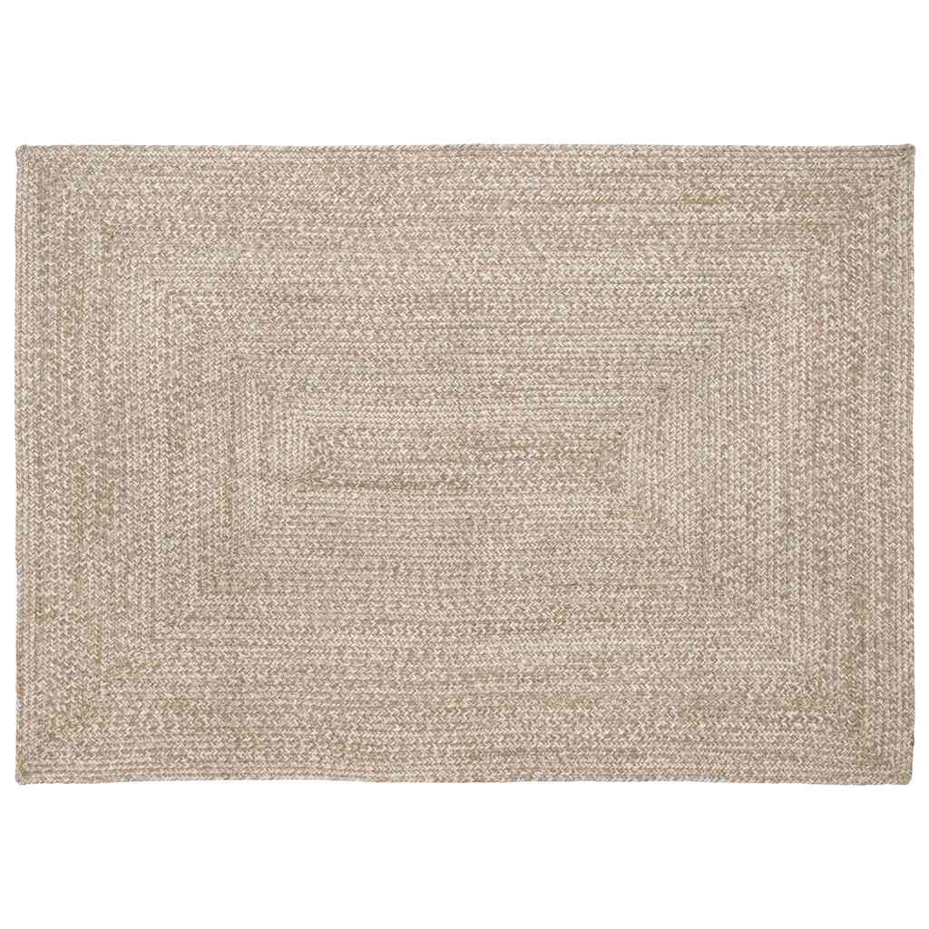 Tepisi za područja Prirodna i bijela 120 x 170 cm Juta