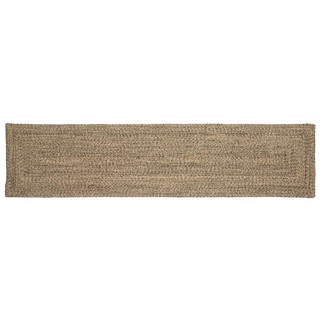 Tepisi za područja Prirodna i crna 60 x 200 cm Juta
