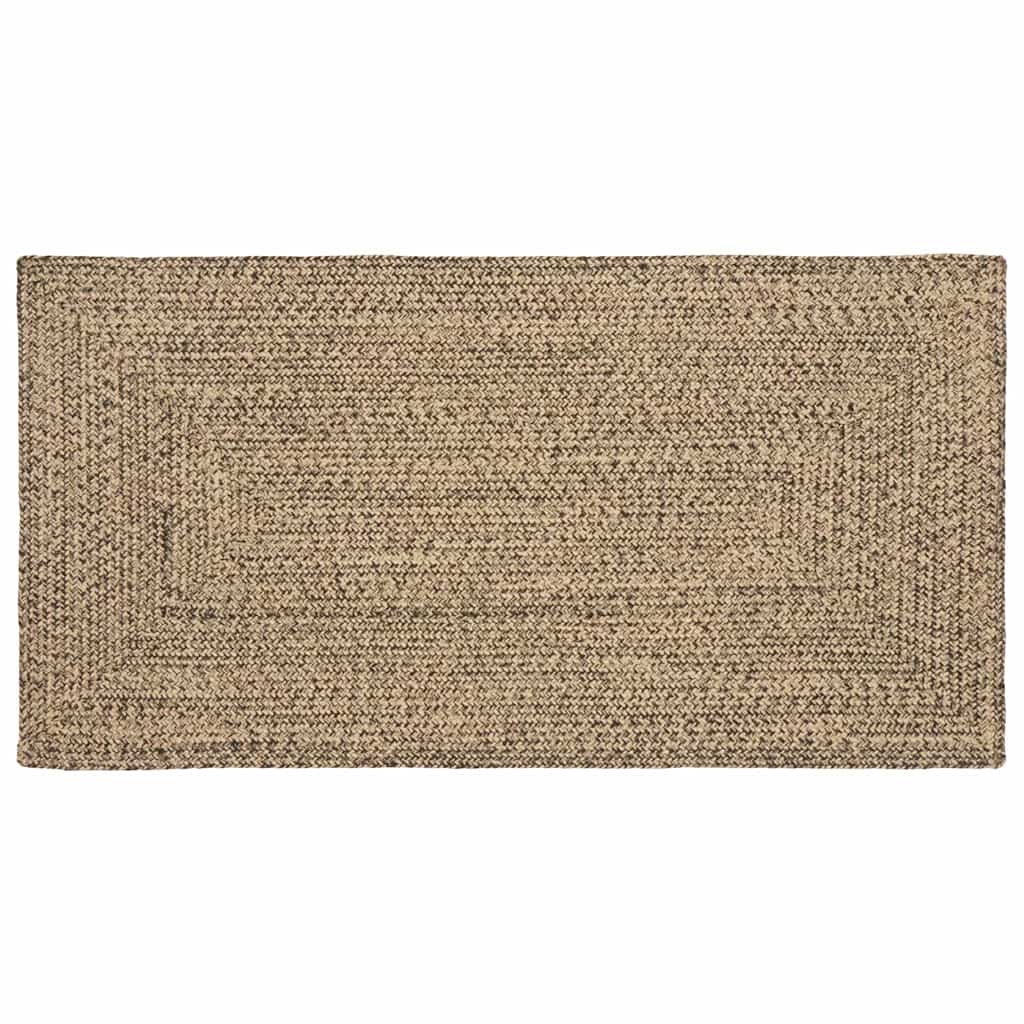 Tepisi za područja Prirodna i crna 100 x 200 cm Juta
