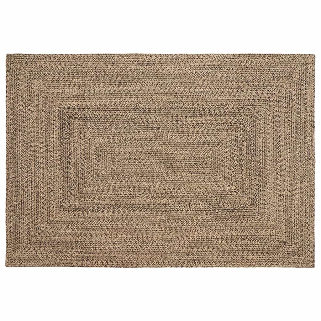 Tepisi za područja Prirodna i crna 140 x 200 cm Juta