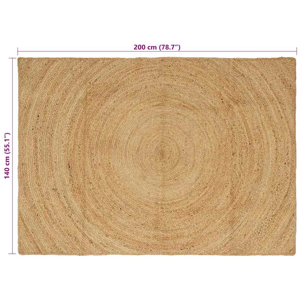 Tepisi za područja Prirodna 140 x 200 cm Juta