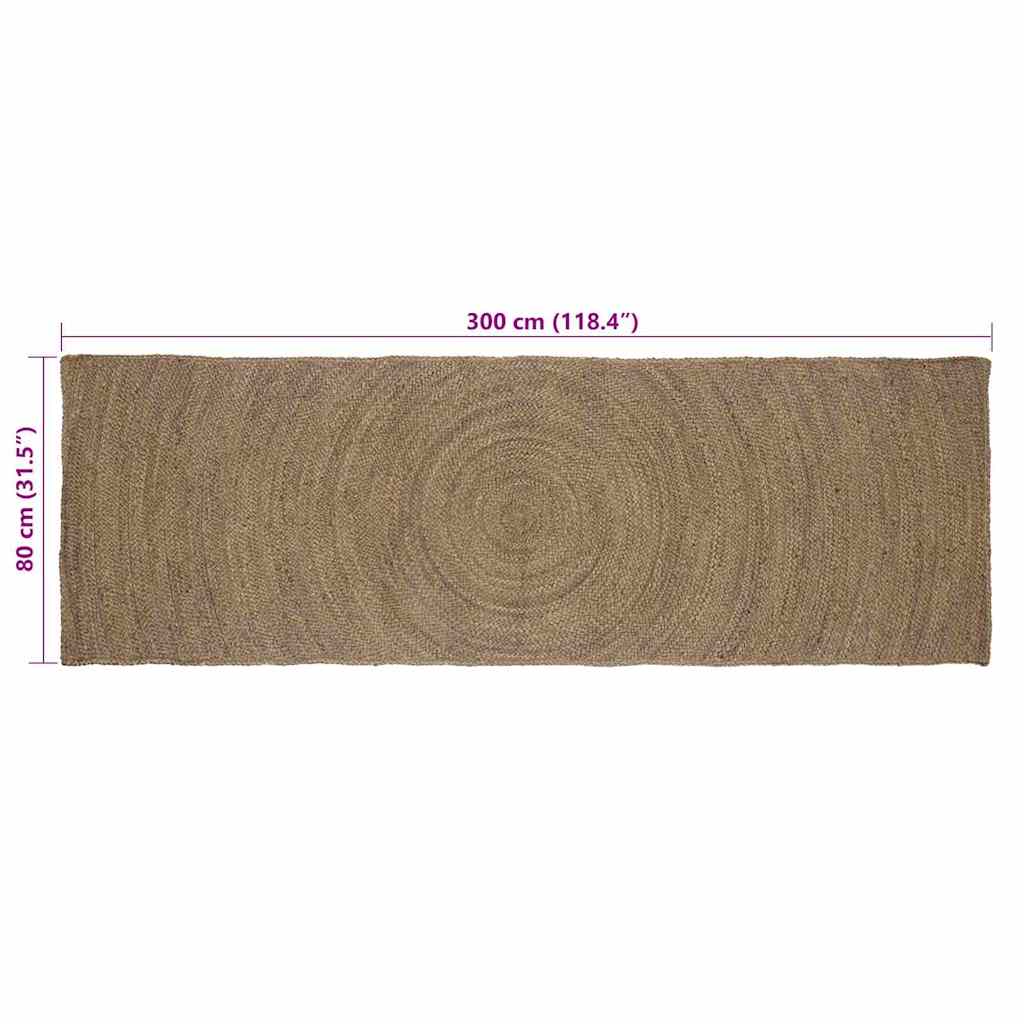 Tepisi za područja Siva 80 x 300 cm Juta