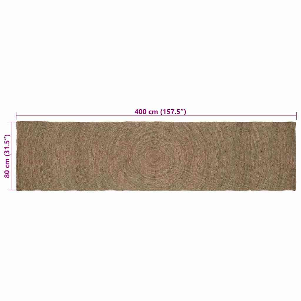 Tepisi za područja Siva 80 x 400 cm Juta