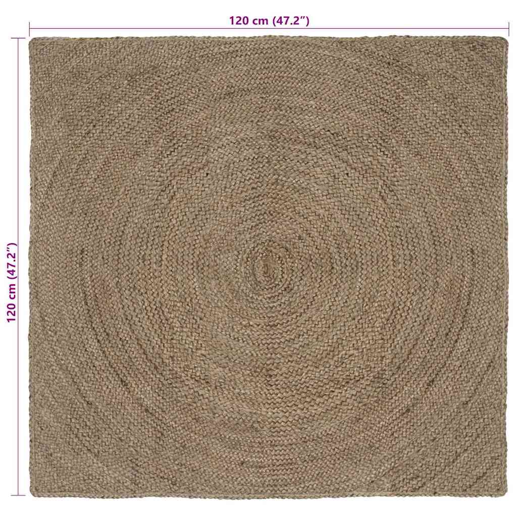Tepisi za područja Siva 120 x 120 cm Juta