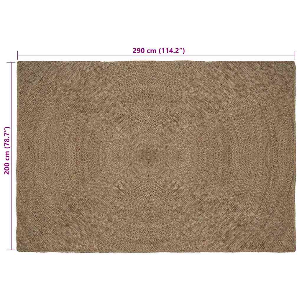 Tepisi za područja Siva 200 x 290 cm Juta
