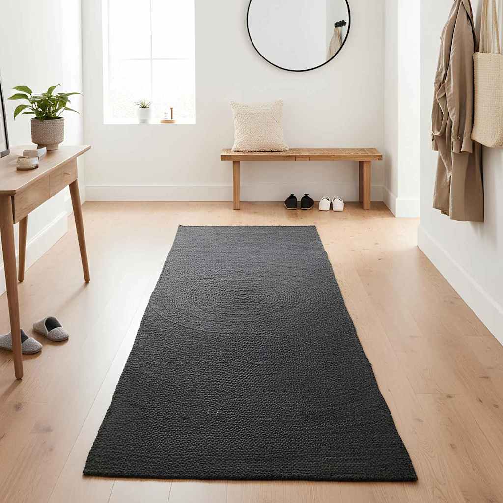 Tepisi za područja Tamnosiva 60 x 250 cm Juta