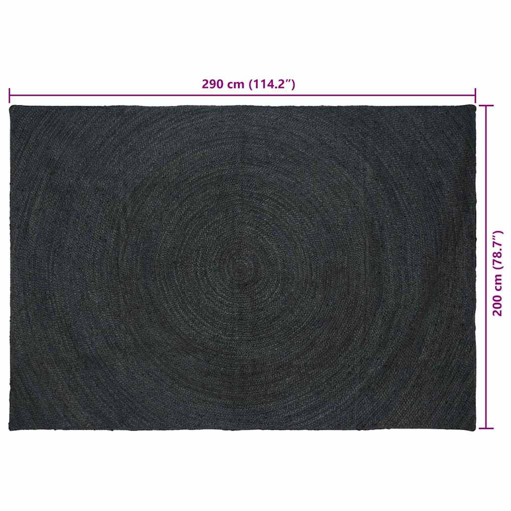 Tepisi za područja Tamnosiva 200 x 290 cm Juta
