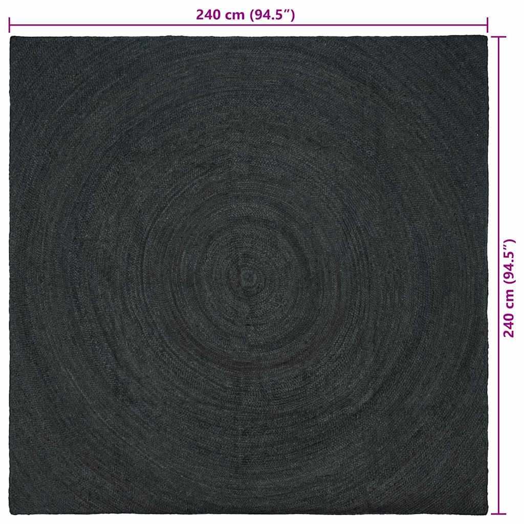 Tepisi za područja Tamnosiva 240 x 240 cm Juta