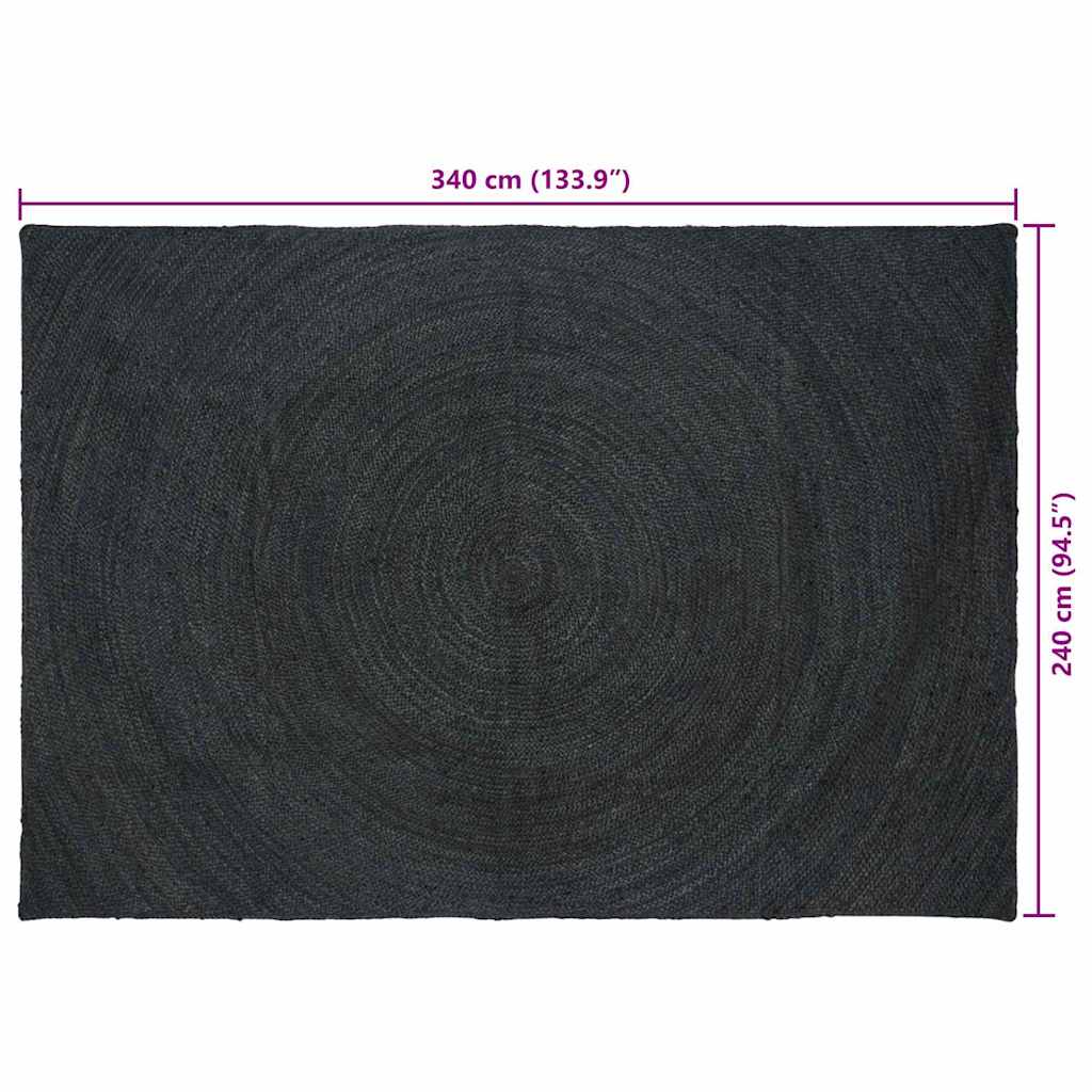 Tepisi za područja Tamnosiva 240 x 340 cm Juta