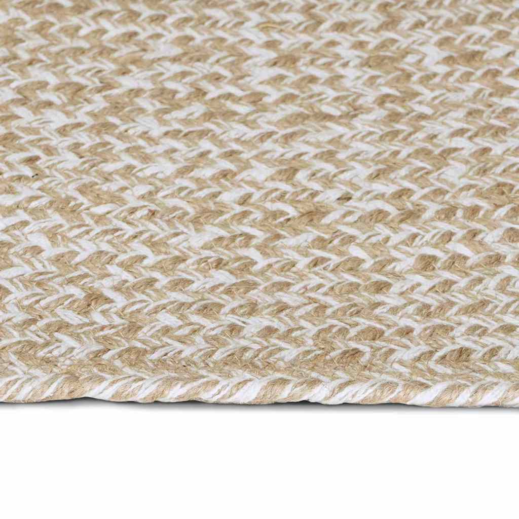 Tepisi za područja Prirodna i bijela 80 x 250 cm Juta