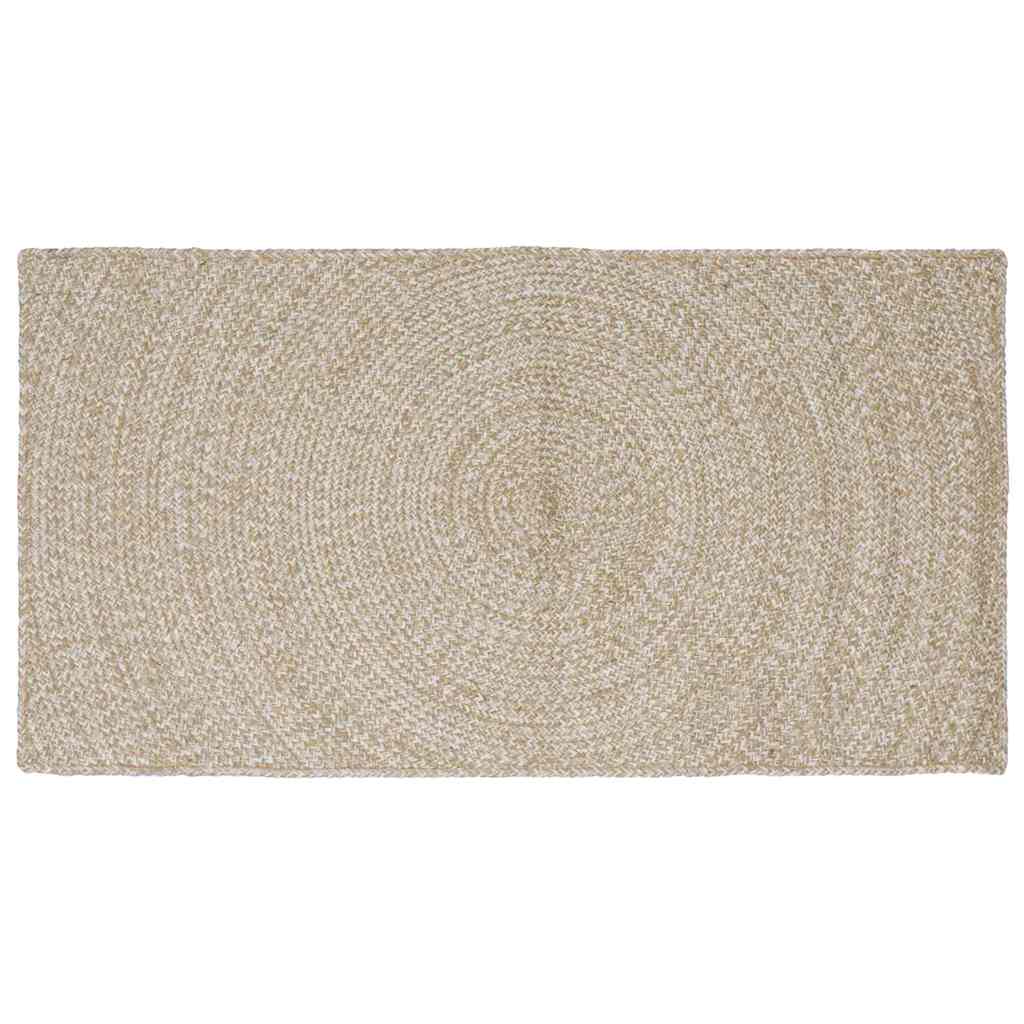 Tepisi za područja Prirodna i bijela 100 x 200 cm Juta