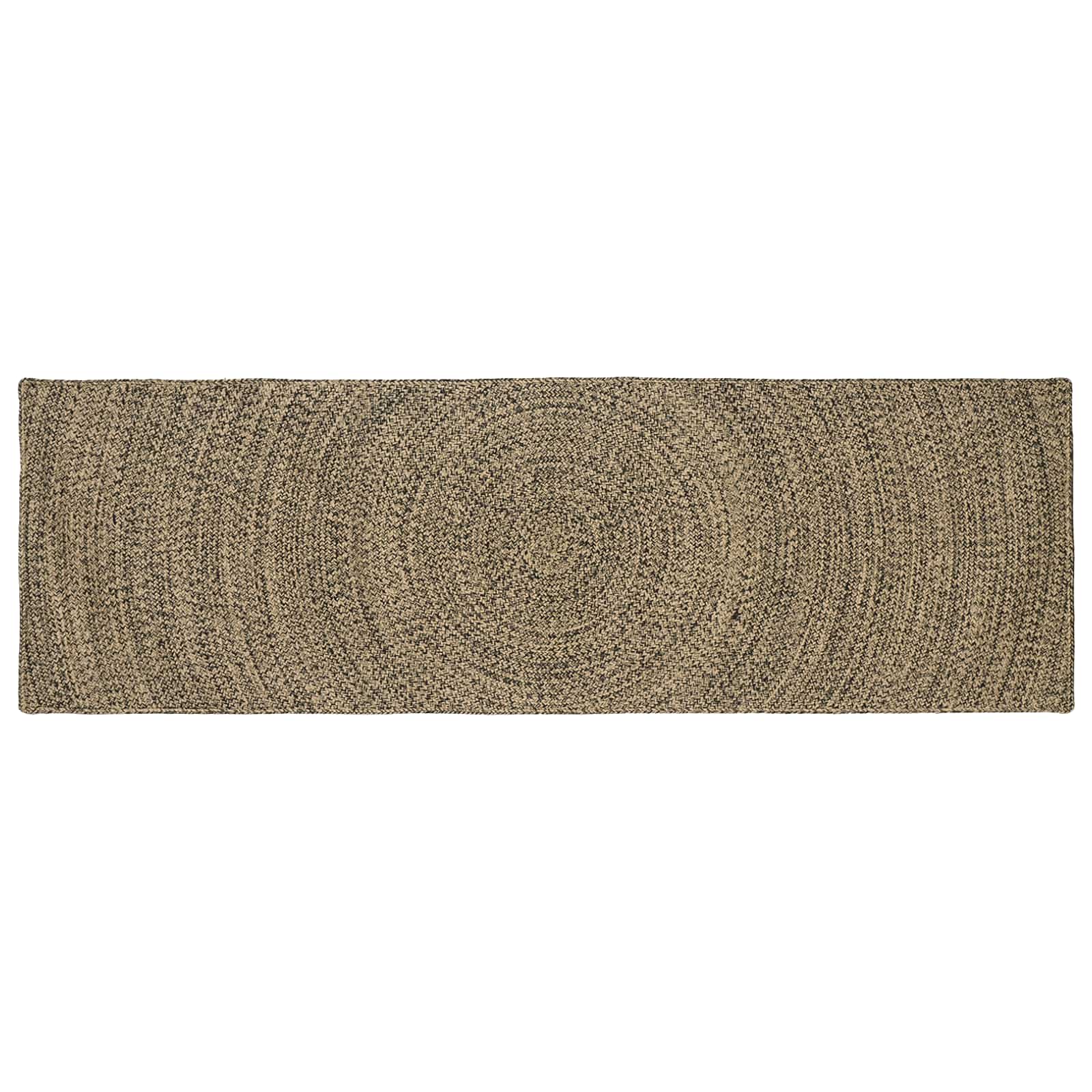 Tepisi za područja Prirodna i crna 80 x 250 cm Juta