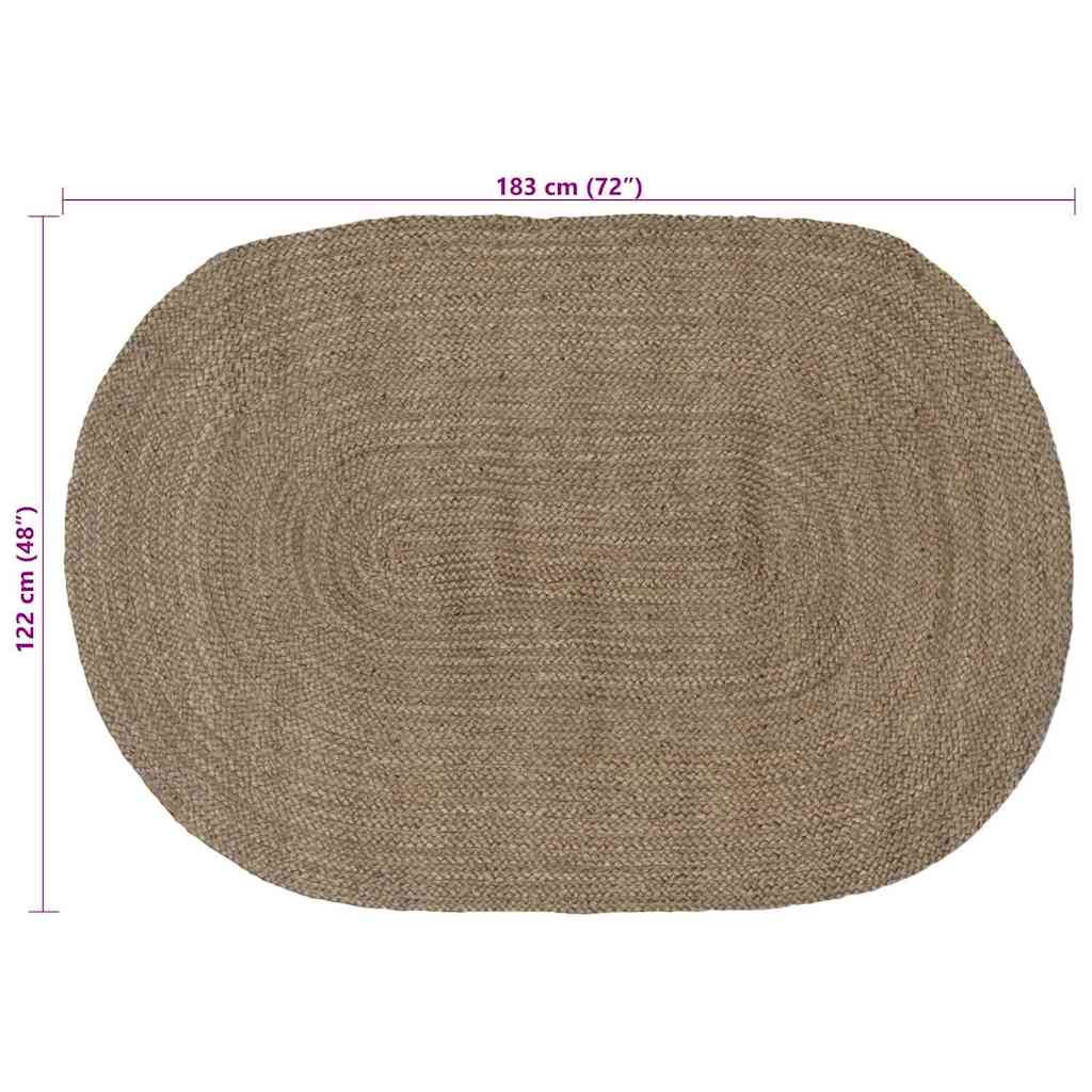 Tepisi za područja Siva 122 x 183 cm Juta