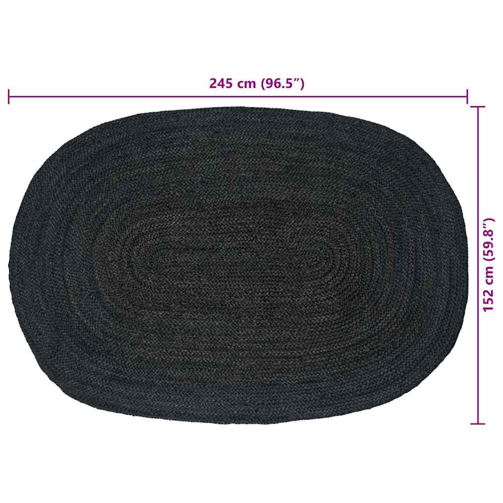 Tepisi za područja Tamnosiva 152 x 245 cm Juta