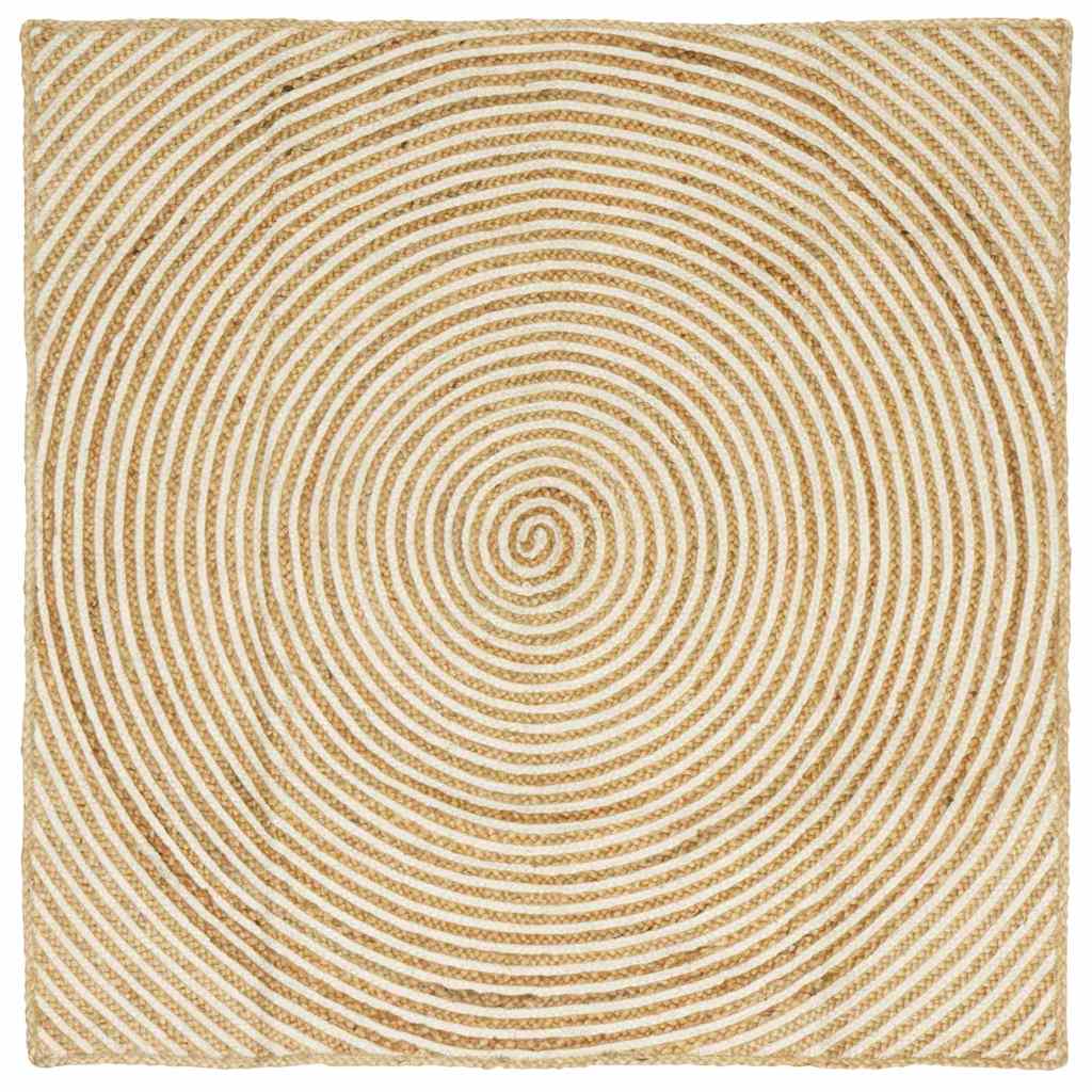 Tepisi za područja Bijela 120 x 120 cm Juta
