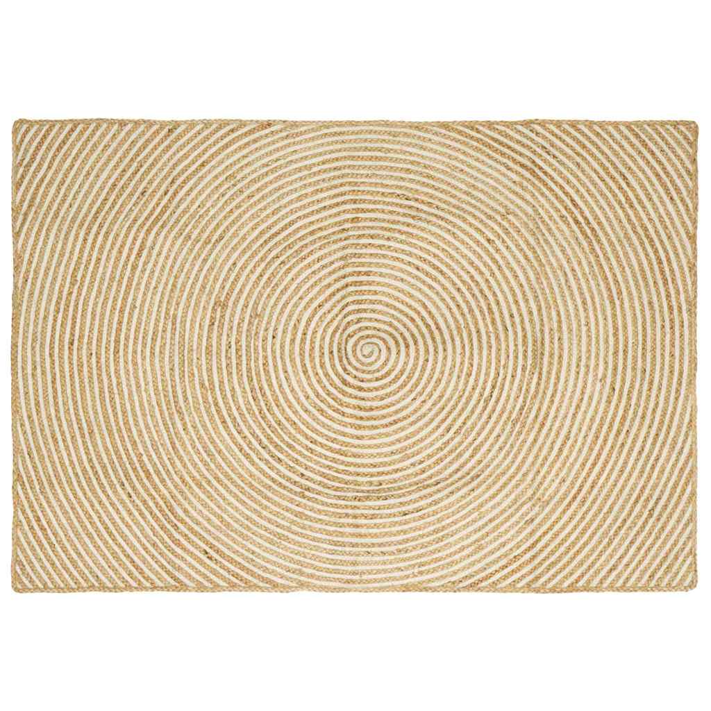 Tepisi za područja Bijela 140 x 200 cm Juta