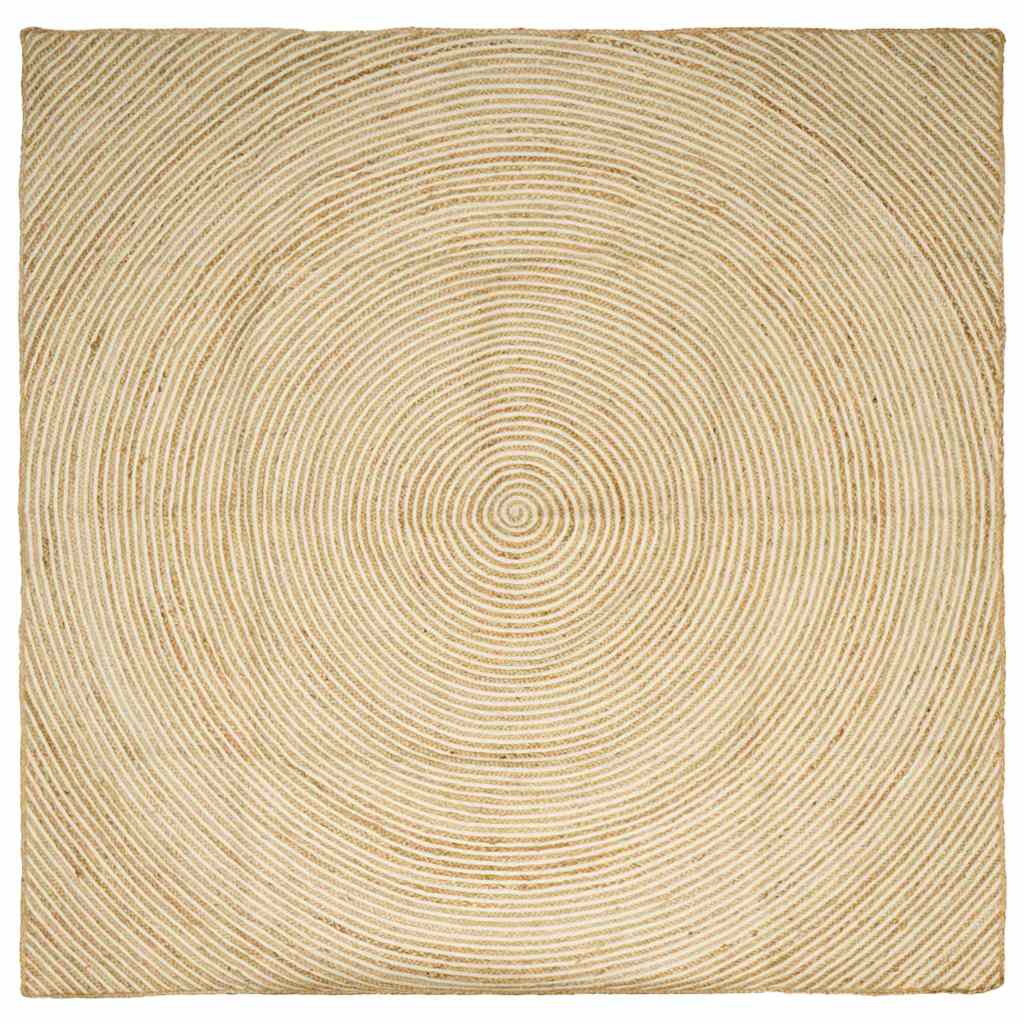 Tepisi za područja Bijela 240 x 240 cm Juta