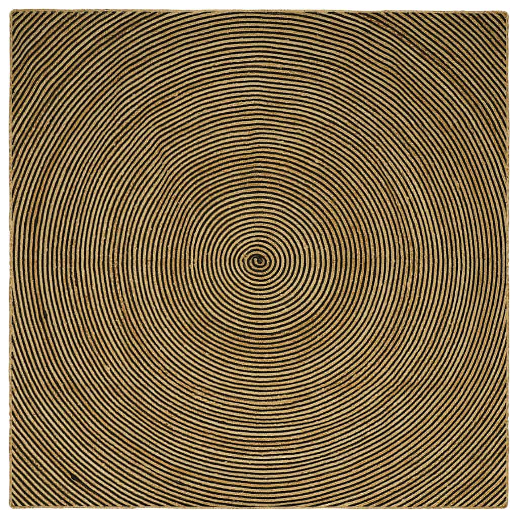 Tepisi za područja Crna 240 x 240 cm Juta