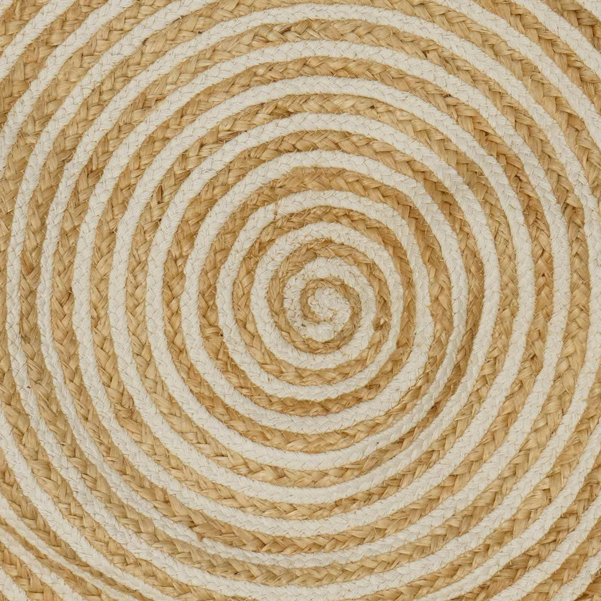 Ručno rađeni tepih od jute sa spiralnim uzorkom