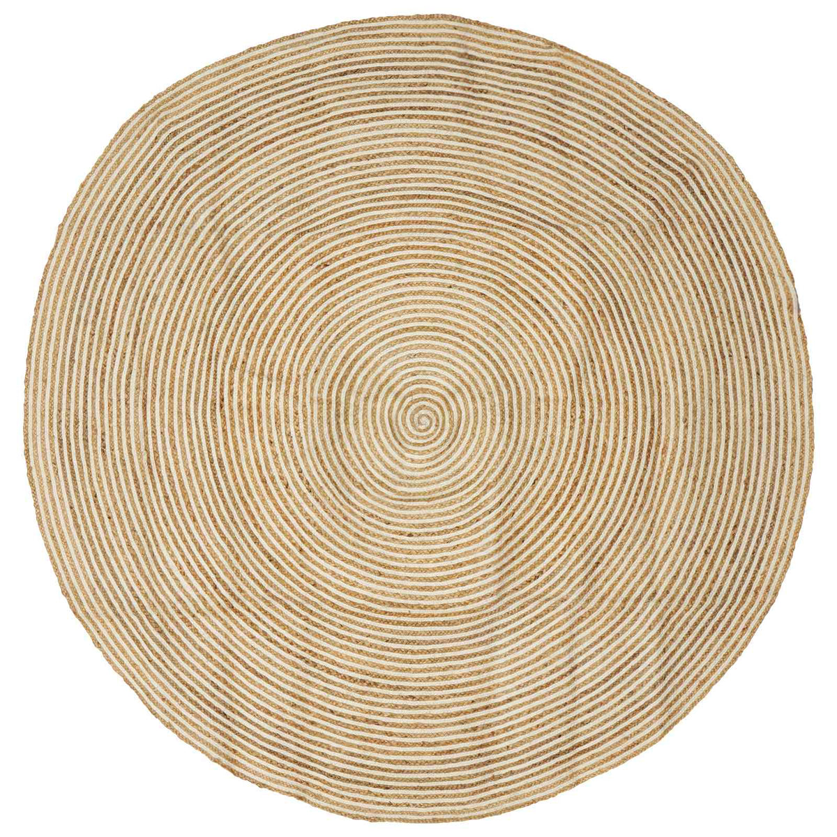 Ručno rađeni tepih od jute sa spiralnim uzorkom
