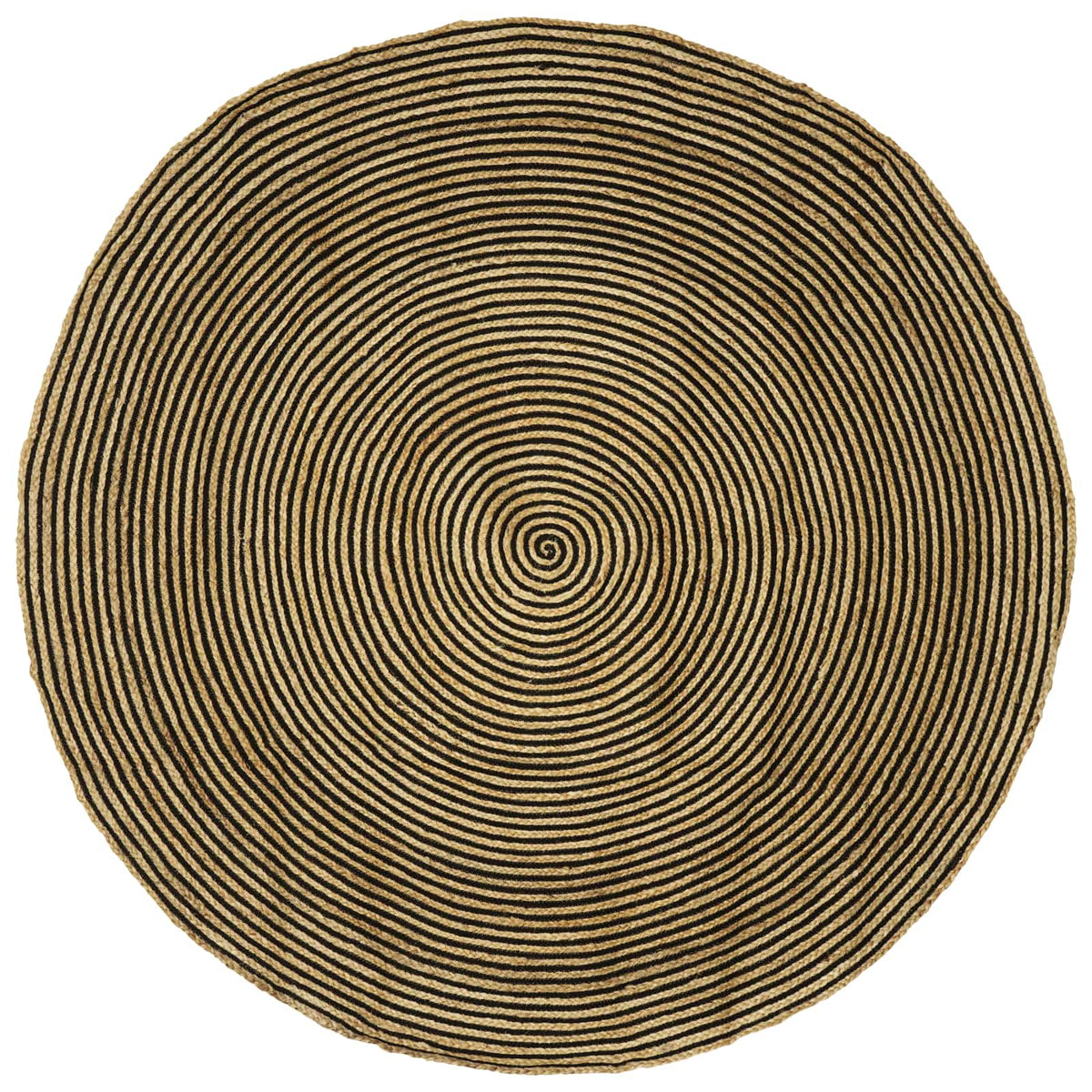 Ručno rađeni tepih od jute sa spiralnim uzorkom