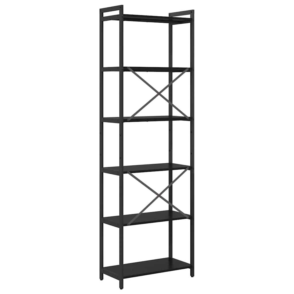 Polica Crni hrast 60 x 30 x 189,5 cm Konstruirano drvo