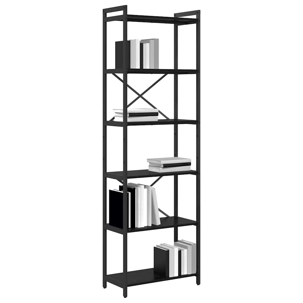 Polica Crni hrast 60 x 30 x 189,5 cm Konstruirano drvo
