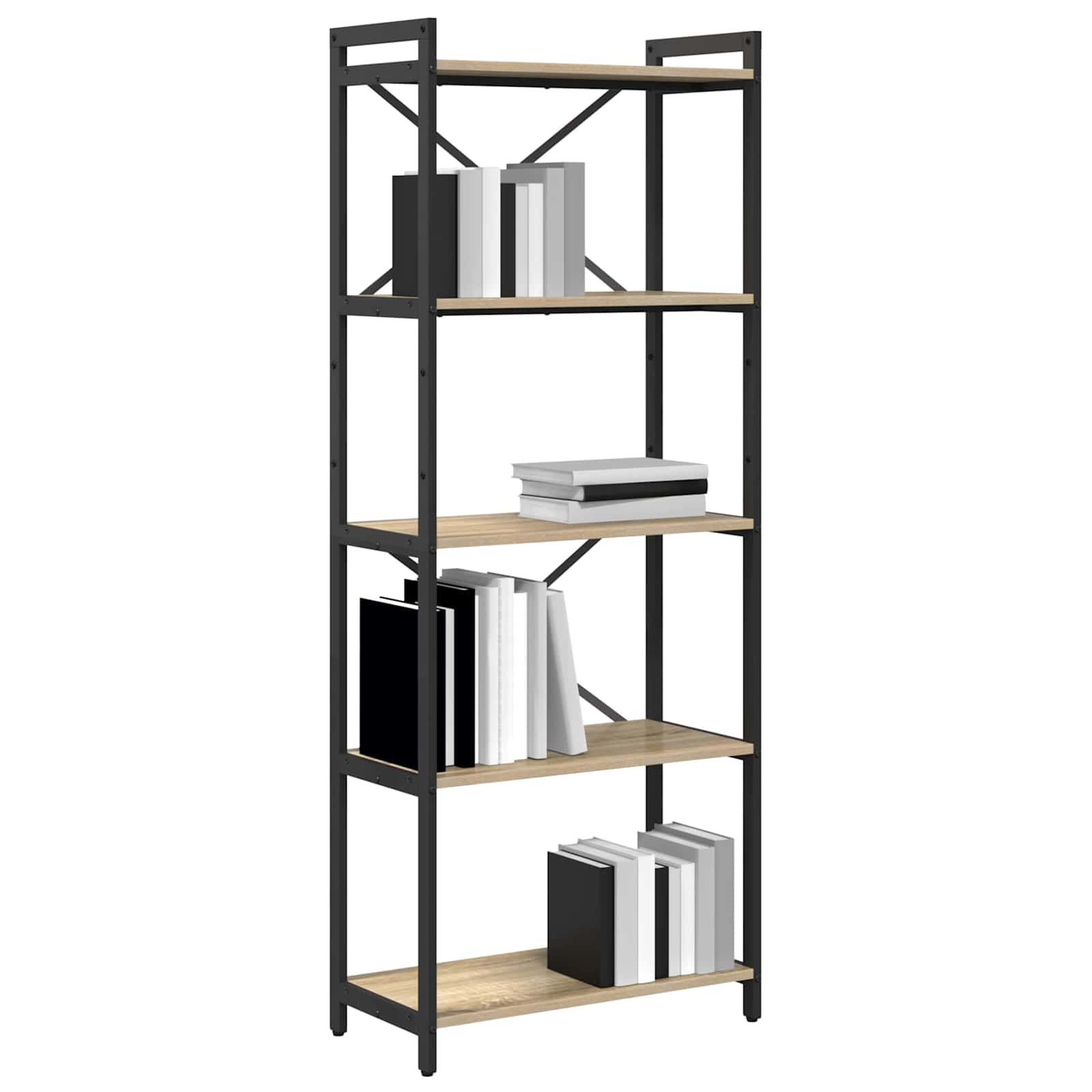 Polica Sonoma hrast 60 x 30 x 155 cm Konstruirano drvo